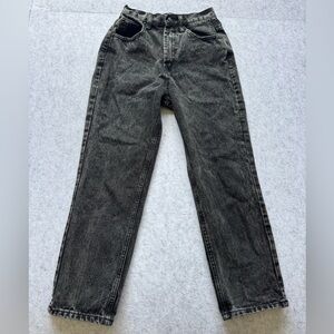 White Fox Vintage Straight Leg Jeans Women’s High Rise Size XS Black Denim Pants